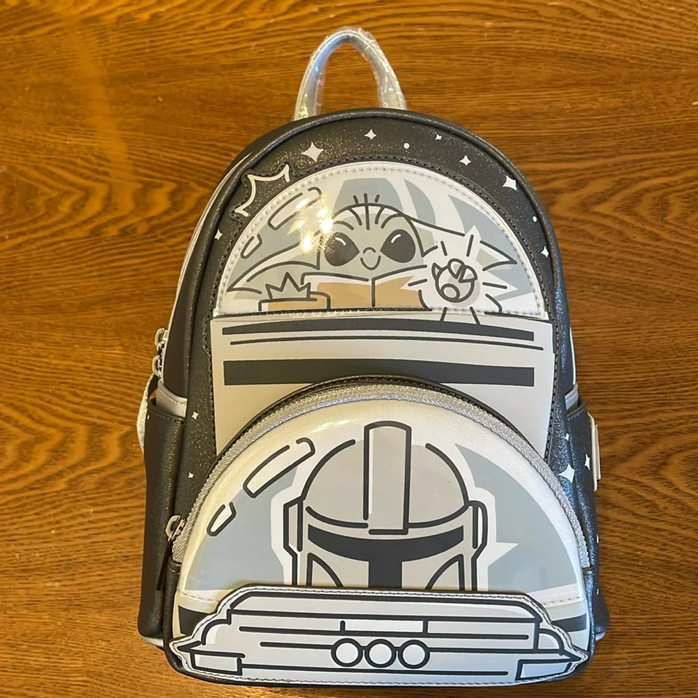Loungefly Star Wars Mandolorian Mini Backpack Glows in the Dark (NWT)